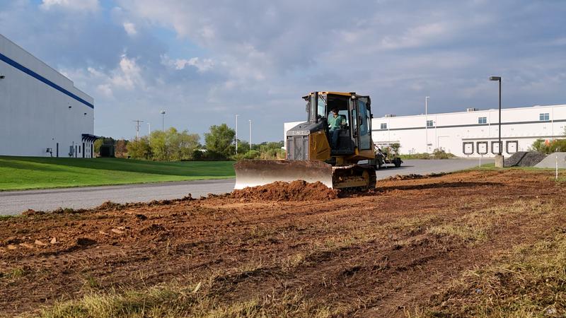 Brice Contracting bulldozer on a job site